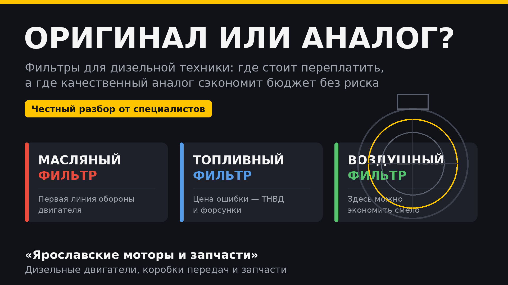 Фильтр за 500 рублей против капремонта за 500 тысяч...